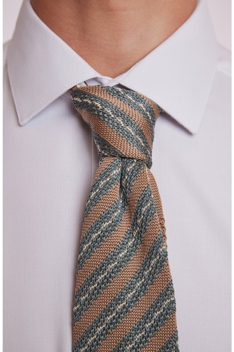 Stanley Stripe Knit Tie, Alternate, color, GREEN CREAMY TAN