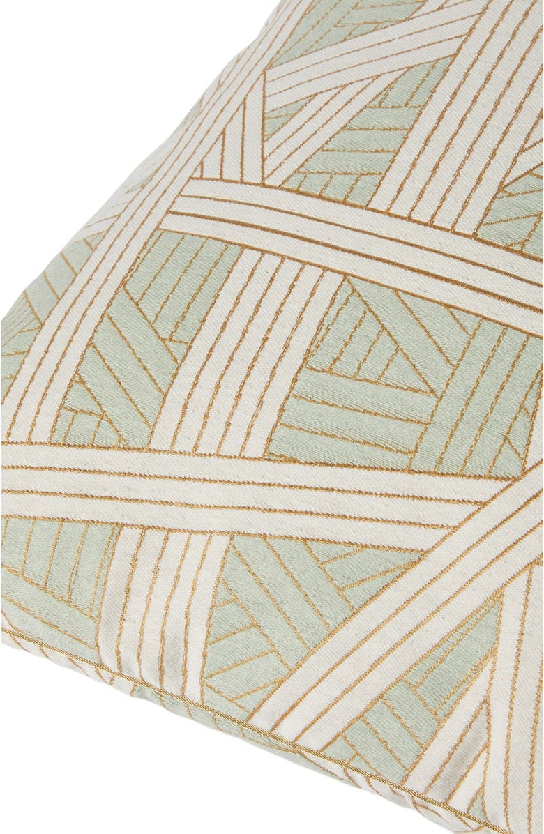 Missoni Home Nastri Cushion 60x60 Cm With Contrasting Stitching, Alternate, color, Green