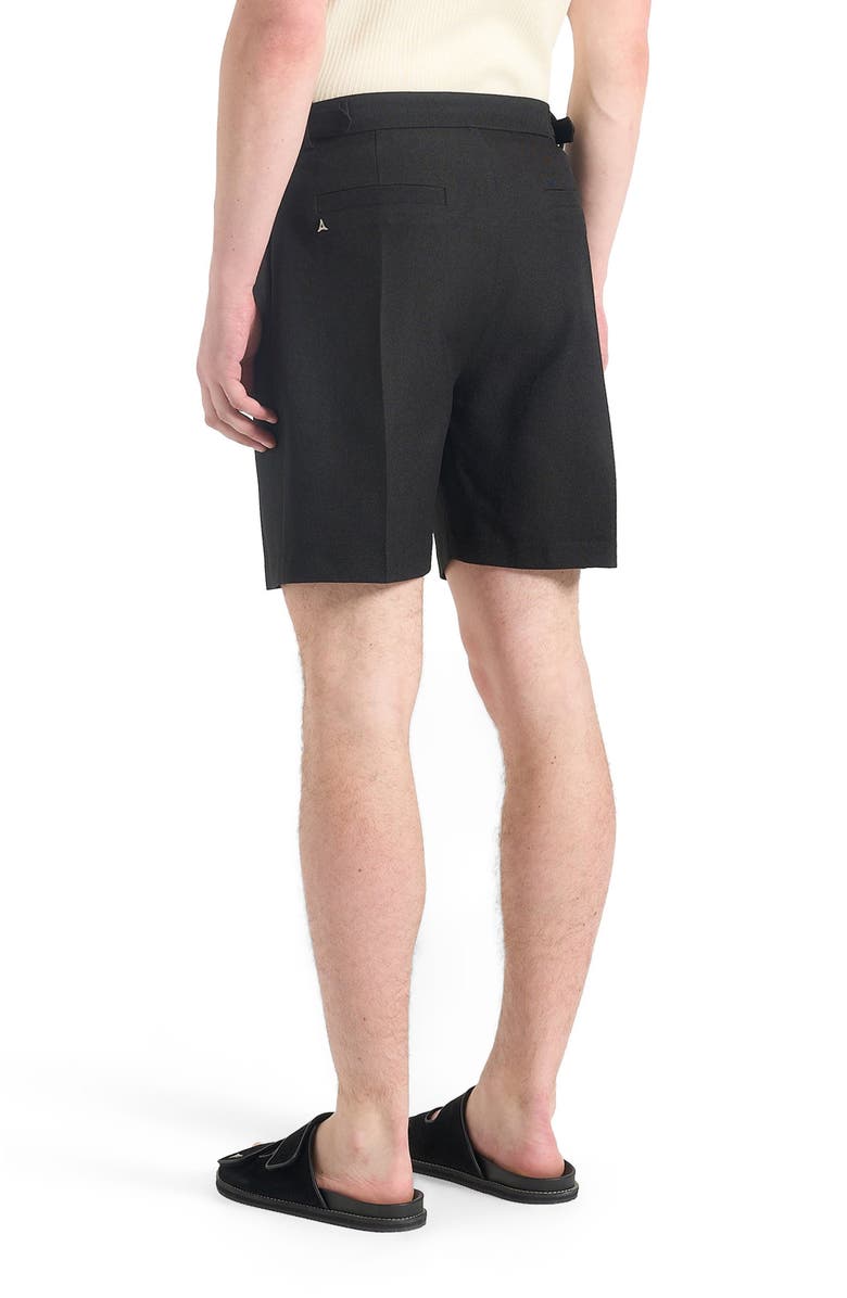 Manière De Voir Bertrand Twin Pleat Tailored Shorts, Alternate, color, Black