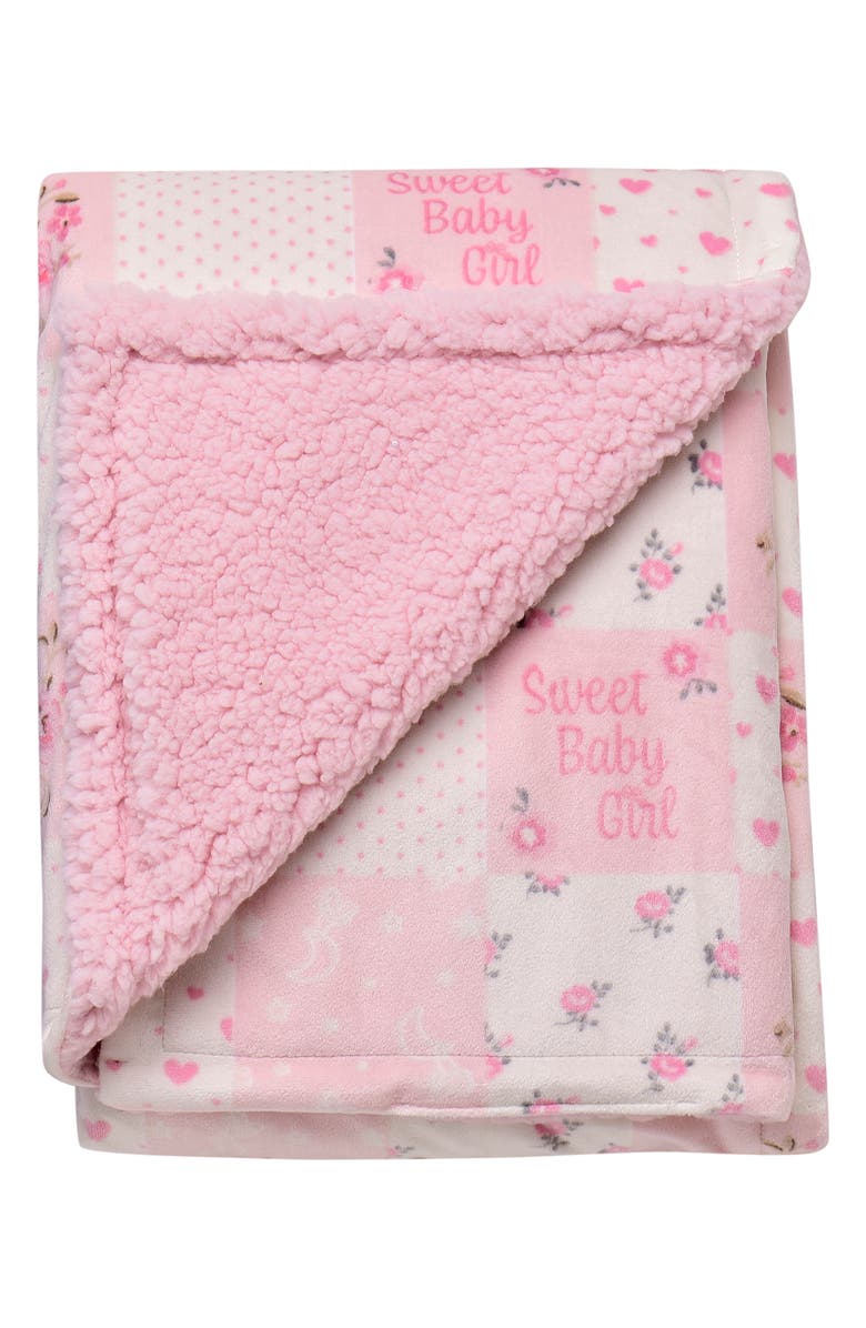 Little Me Plush Quilt Blanket, Main, color, 
