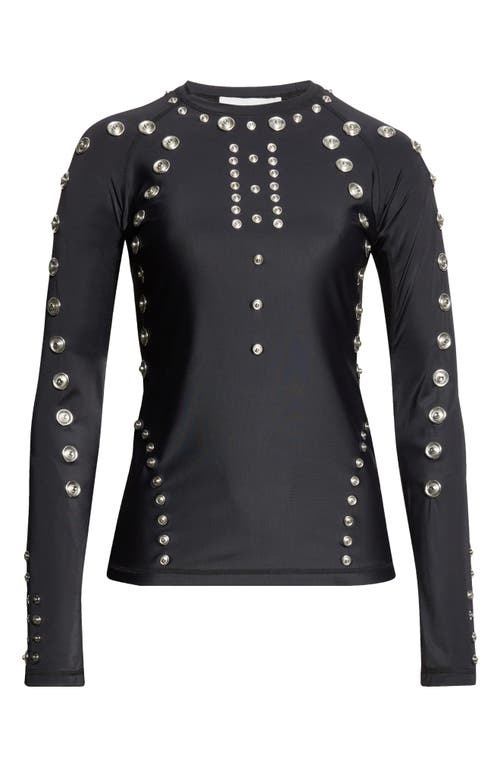 Coperni Snap Detail Jersey Top In Black