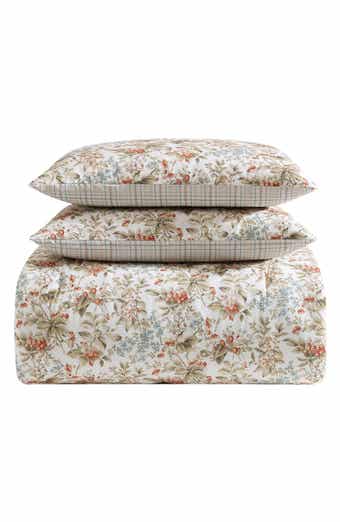 Laura Ashley Cotton 3-Piece Comforter & Sham Quilt Set