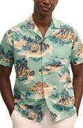 Brooks Brothers Island Print Camp Shirt