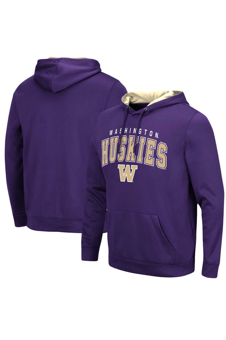 Men's Colosseum Purple Washington Huskies Resistance Pullover Hoodie, Main, color, Purple