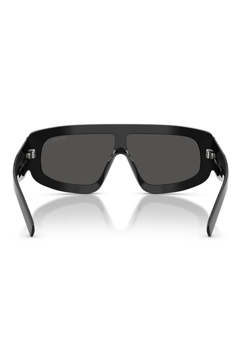 124mm Oversize Irregular Sunglasses, Alternate, color, BLACK / DARK GREY