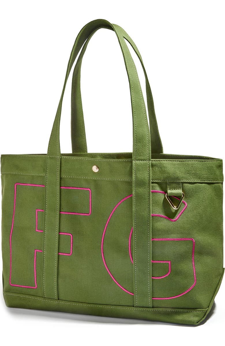 BaubleBar Custom Alpha Tote, Main, color, Green