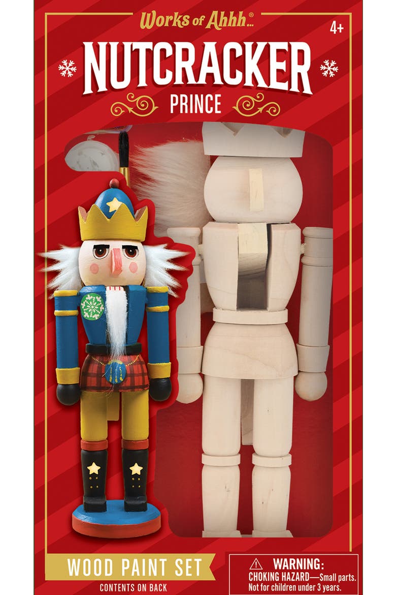 Nutcracker Prince Wood Craft Kit, Main, color, Multicolor
