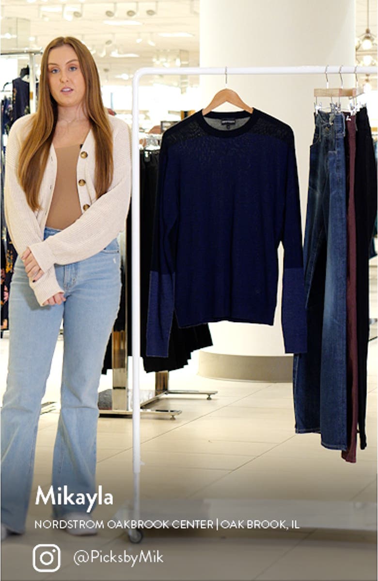 Tonal Colorblock Wool Sweater, sales video thumbnail