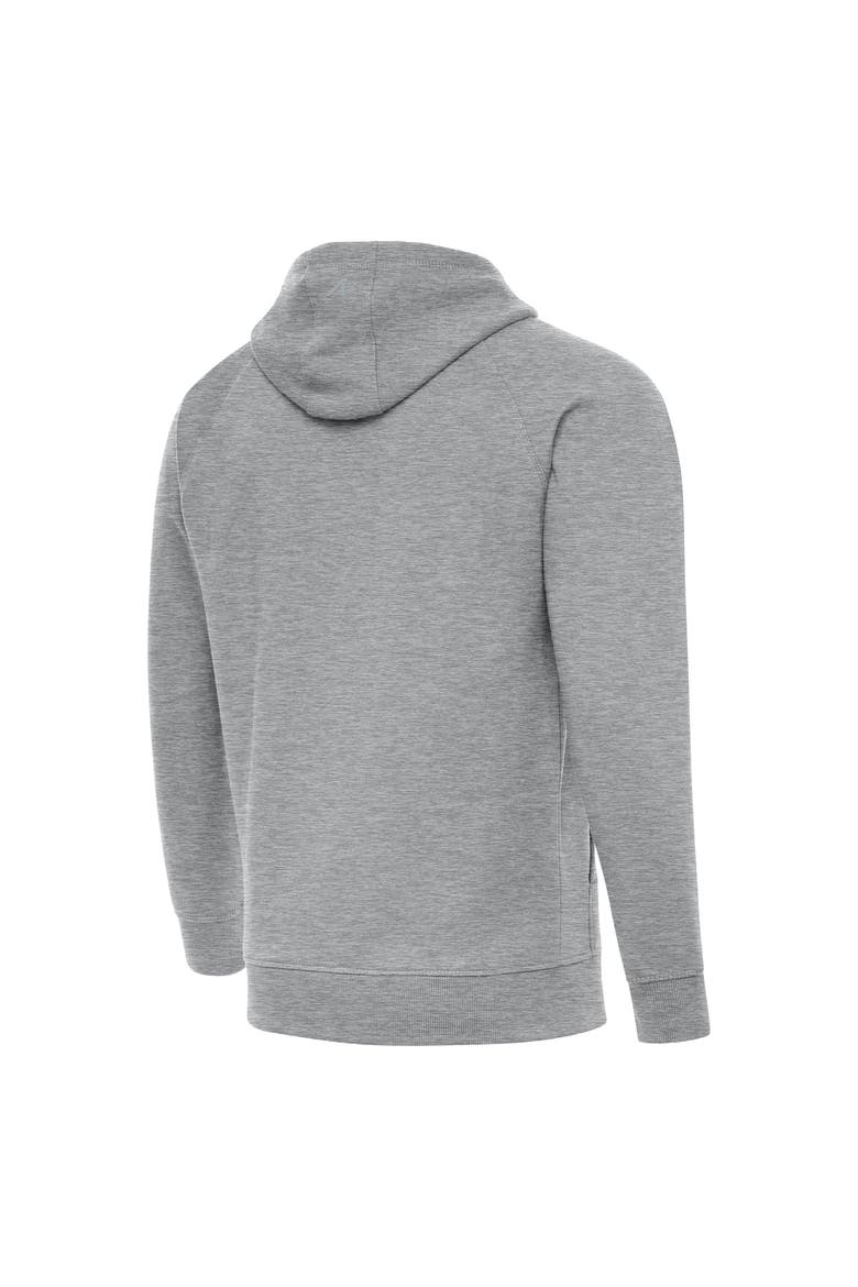 Men's Antigua  Heather Gray Denver Broncos Victory Hoodie, Alternate, color, Heather Gray