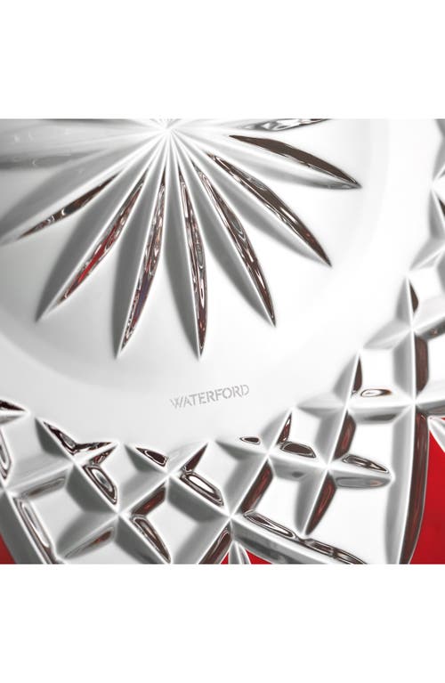Waterford Lismore Red Crystal Decorative Plate In Red