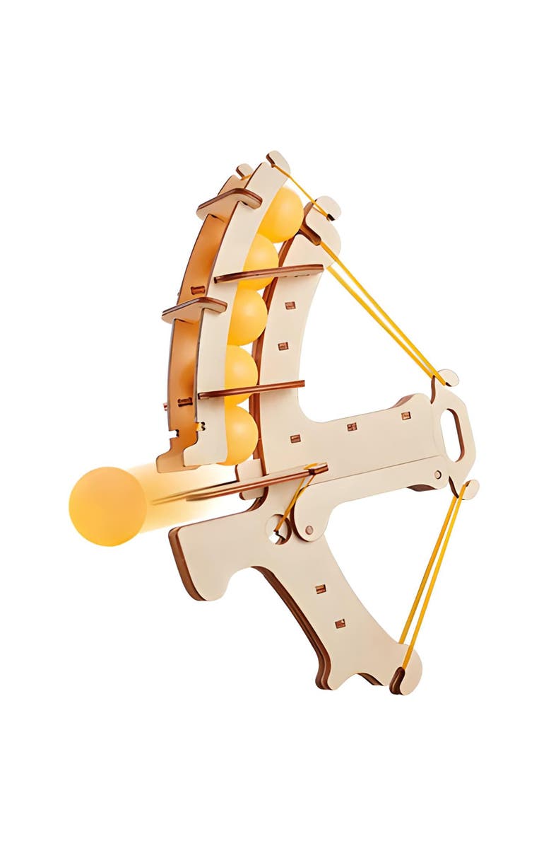 MODBOX DIY Ping Pong Bow Launcher, Build An Archery Toy Bow, Aim & Launch Balls, Main, color, 