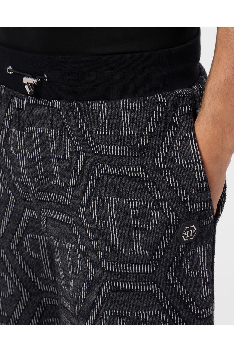 Jacquard Shorts Monogram Men, Alternate, color, black