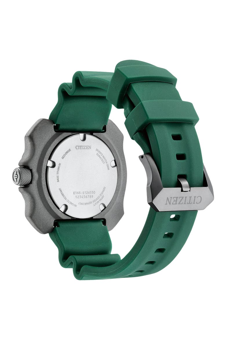 Promaster Dive Faux Leather Strap Watch, 46mm, Alternate, color, BLACK