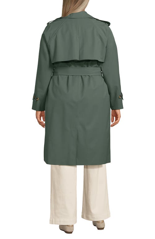 Lands' End Squall Waterproof Modern Trench Coat In Spruce