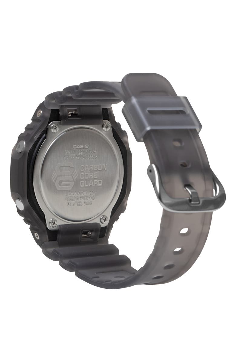 G-SHOCK 5600 Series Ana-Digi Resin Strap Watch, 48.5mm x 45.4mm, Alternate, color, Silver