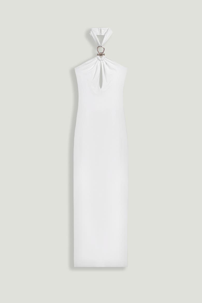 Cut-Out Detail Embellished Maxi Dress, Alternate, color, White