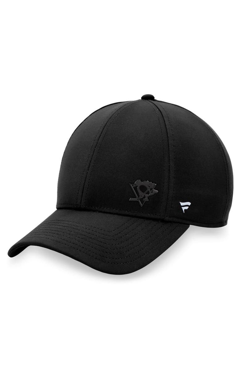 FANATICS Women's Fanatics Branded Black Pittsburgh Penguins Authentic Pro Road Structured Adjustable Hat, Main, color,