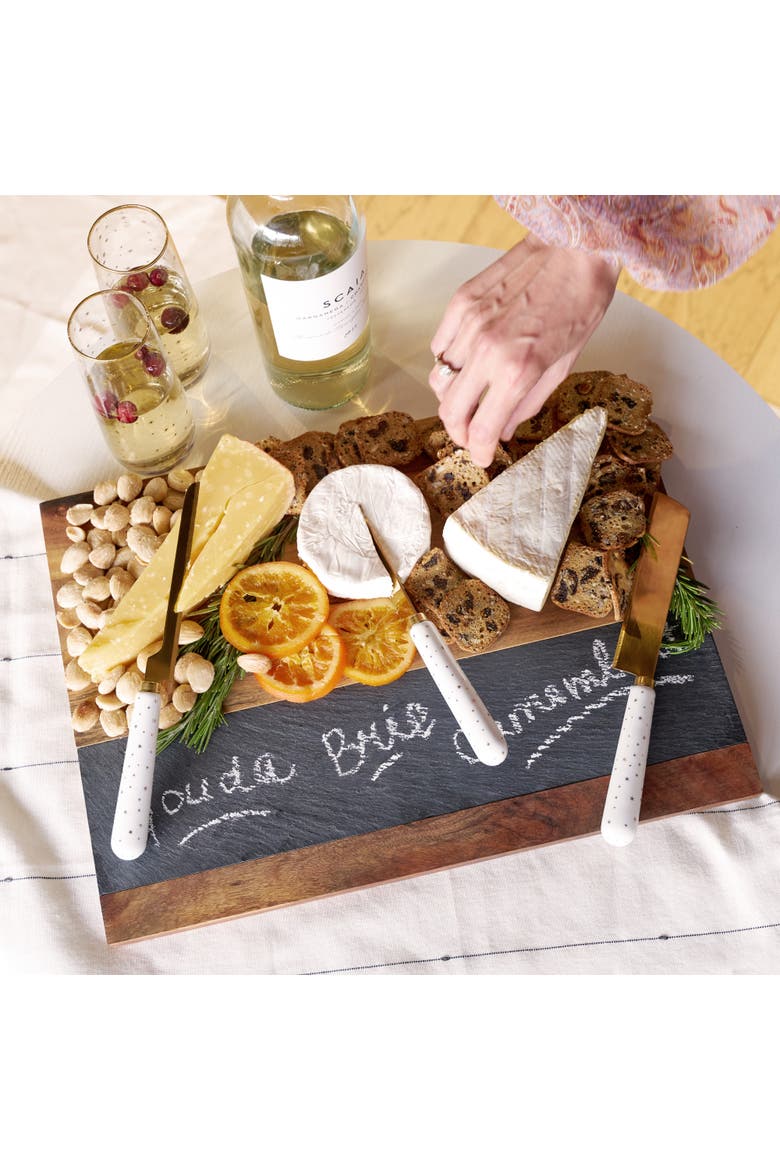 Wood & Slate Cheese Board, Alternate, color, Wood