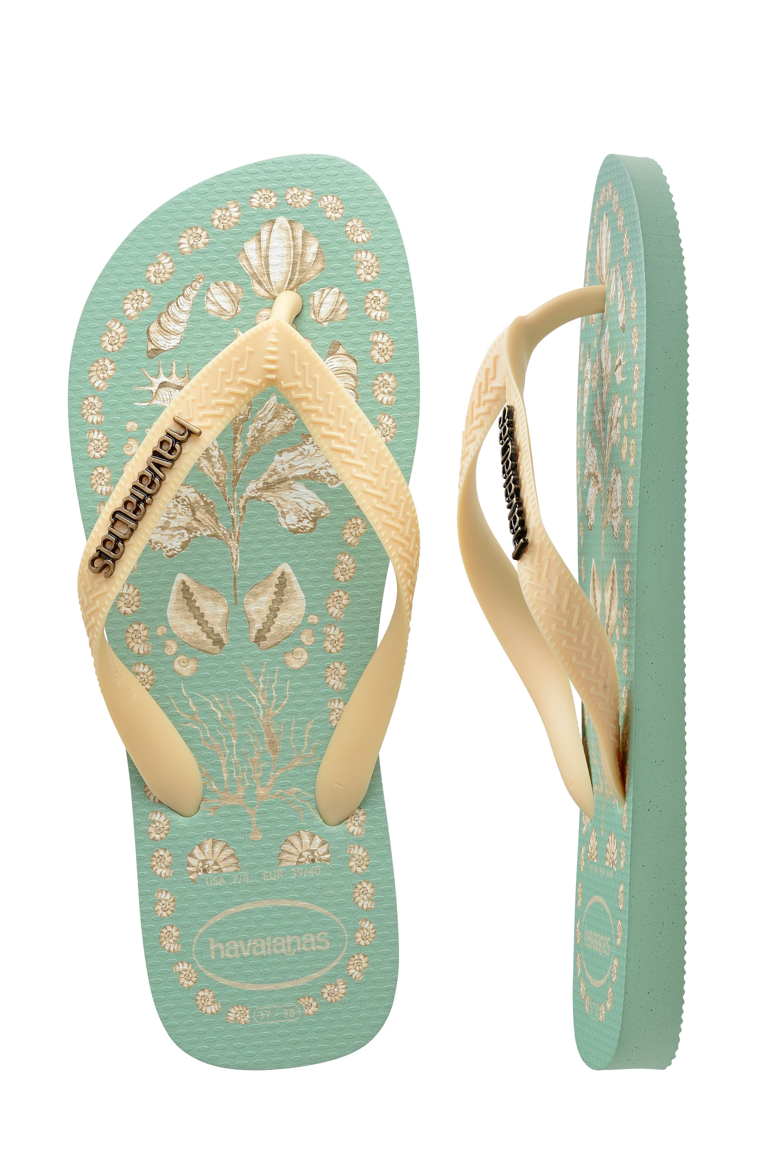 Top Tropicalia Flip Flop, Alternate, color, COAST GREEN