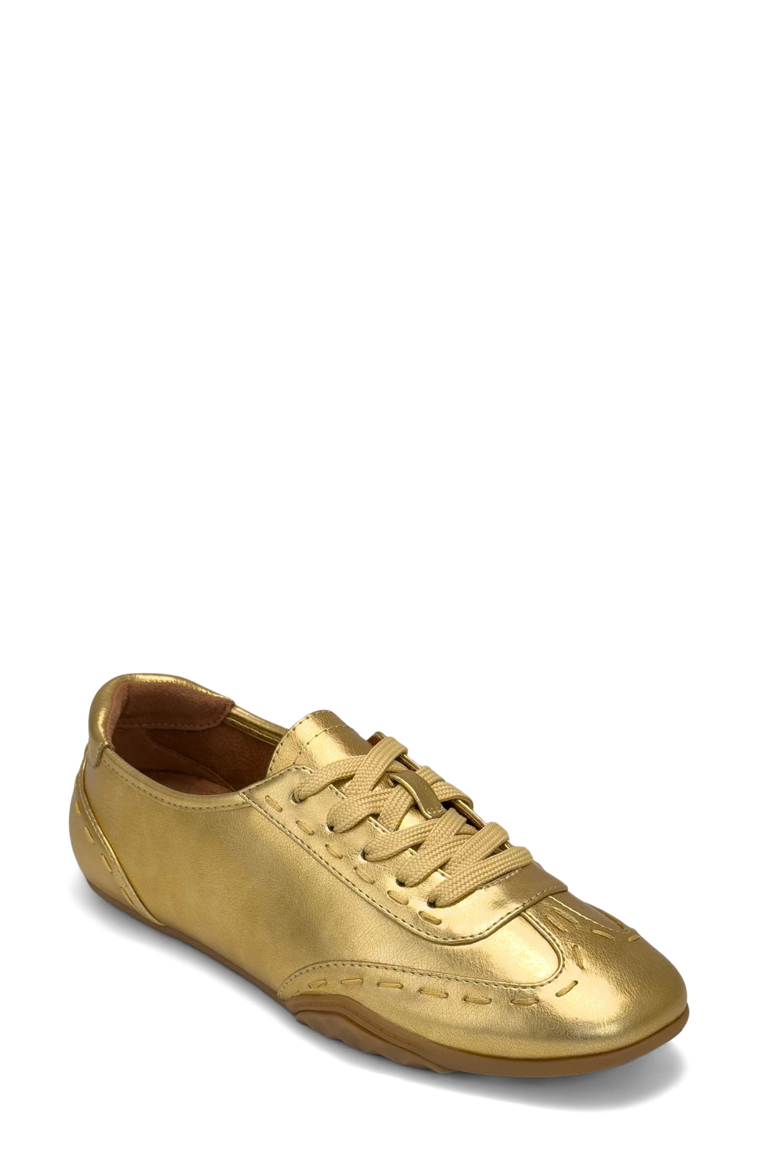 Opal Faux Leather Sneaker, Main, color, GOLD