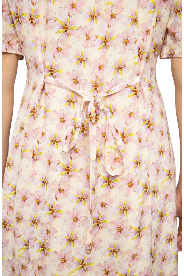 Rodalas Mirror Flowers Minidress, Alternate, color, PEAR