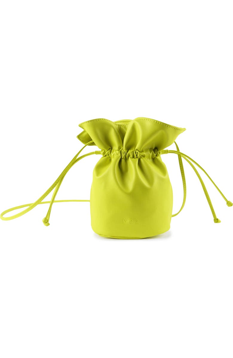 Mela Vegan Leather Bucket Bag, Main, color, Zest