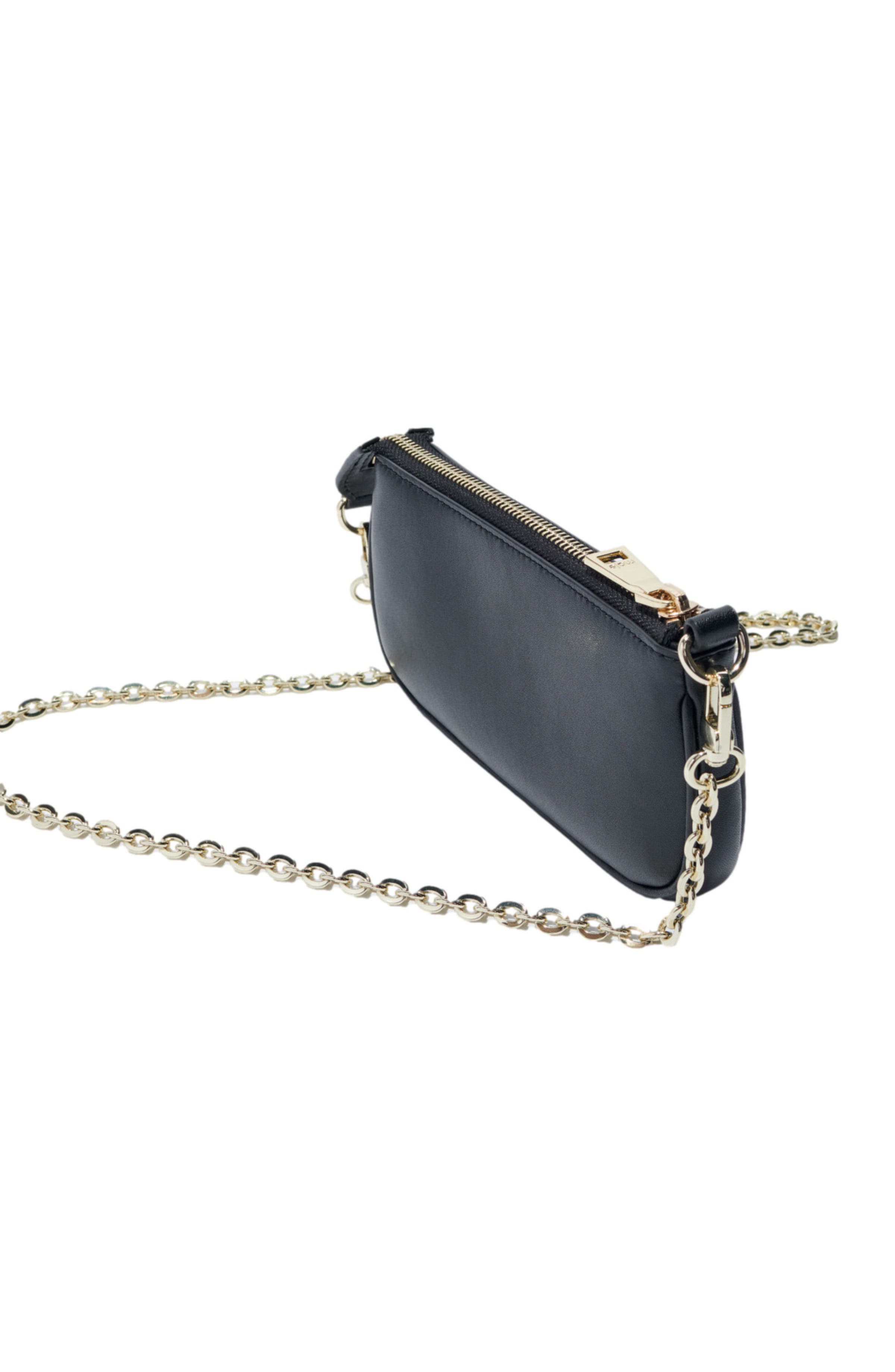 maje Small leather clutch bag, Alternate, color, 