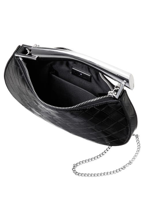 Shop Nina Cory Diamond Quilted Faux Leather Top Handle Bag In Black