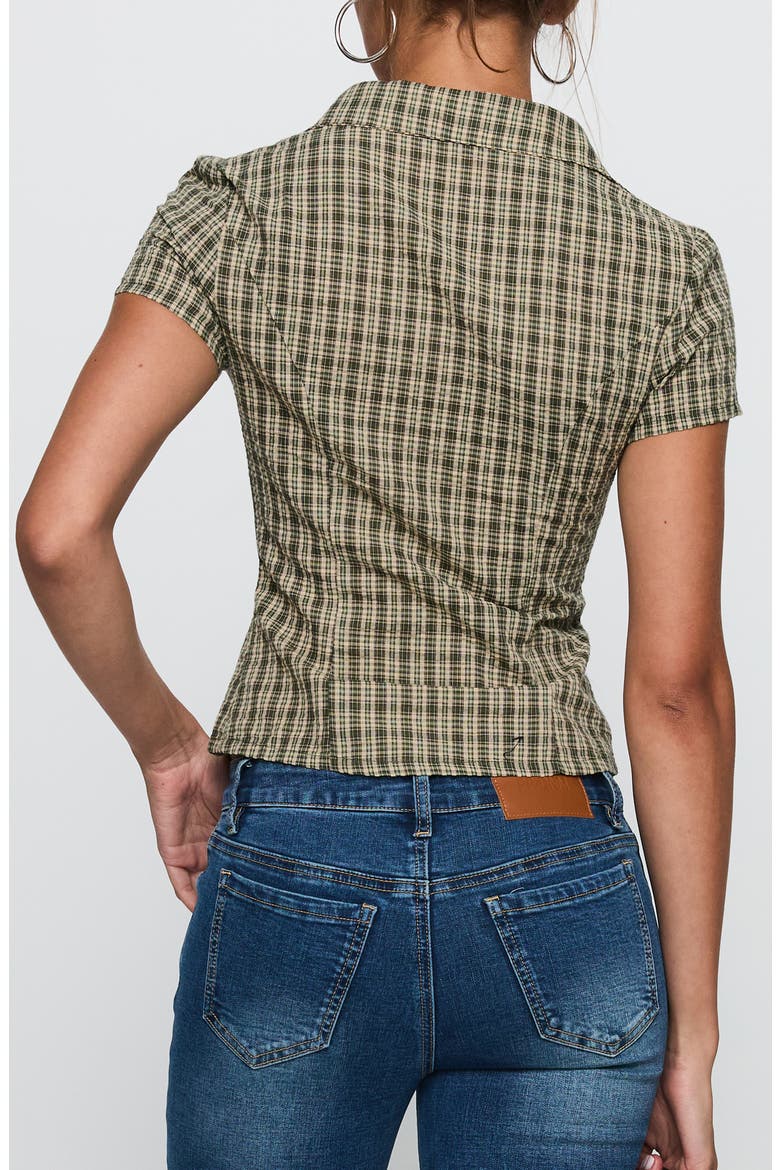 Alma Mater Check Cotton Button-Up Shirt, Alternate, color, GREEN CHECK