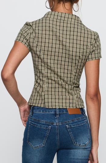 Alma Mater Check Cotton Button-Up Shirt