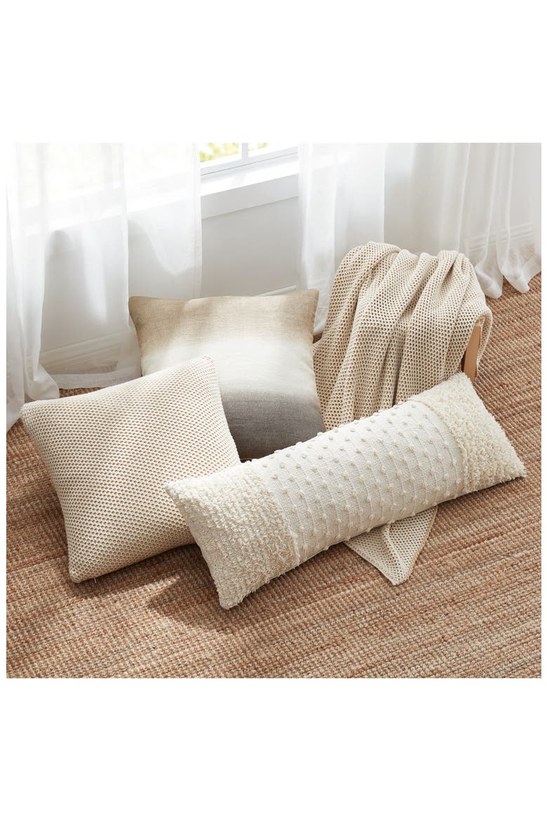 Dip Dye Linen Accent Pillow, Alternate, color, LINEN
