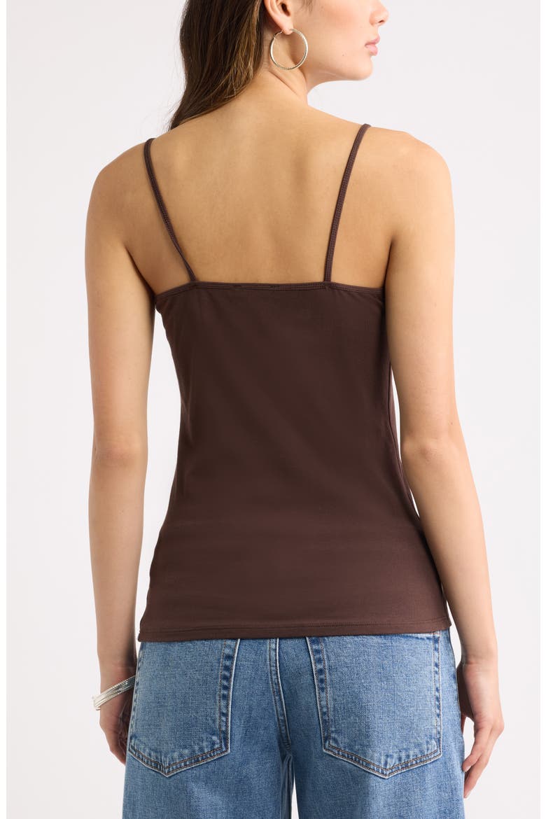 Core Stretch Cotton Camisole, Alternate, color, BROWN COFFEE