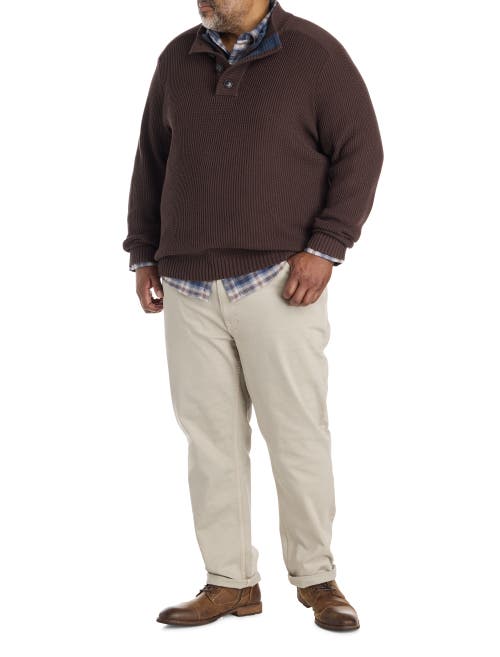 Harbor Bay By Dxl Big & Tall Small Plaid Flannel Sport Shirt In Multi
