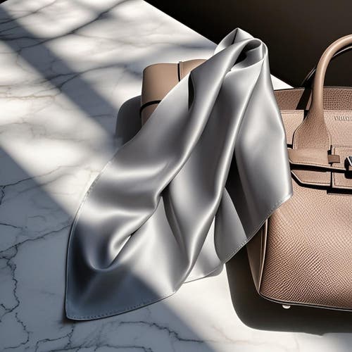 Silksilky Pure Silk Solid Color Square Scarf In Blue