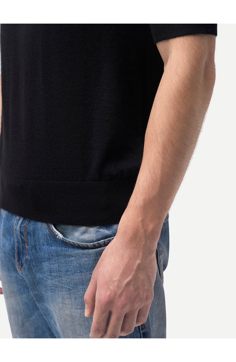 GOBI Mongolian Cashmere Silk Cashmere Crew Neck T-Shirt, Alternate, color, Blue Graphite