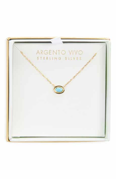 ARGENTO VIVO Oval Turquoise Pendant Necklace
