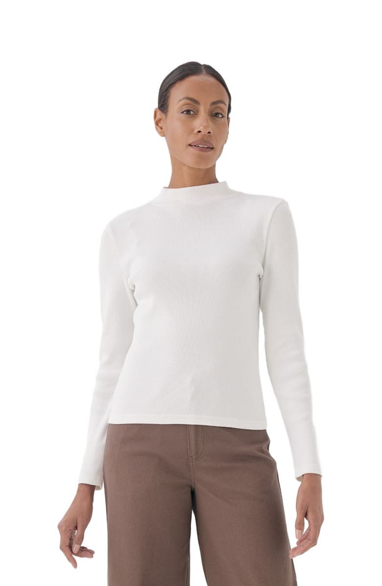 Pact Organic Cotton Favorite Rib Mockneck Top, Alternate, color,