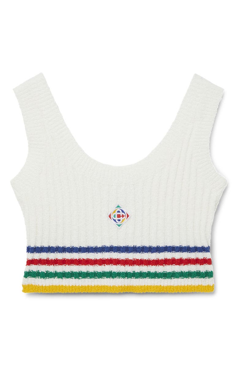 Casablanca Casa Sport Bouclé Crop Sweater Tank, Main, color, 