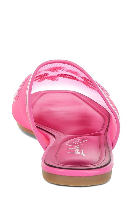 London Rag Nahra Embellished Mesh Mule In Pink