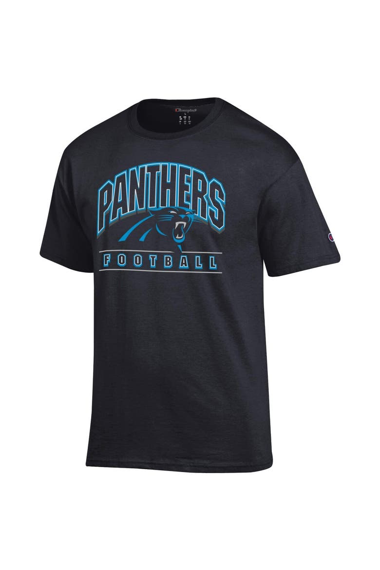 Men's Champion  Black Carolina Panthers Football T-Shirt, Alternate, color, Black