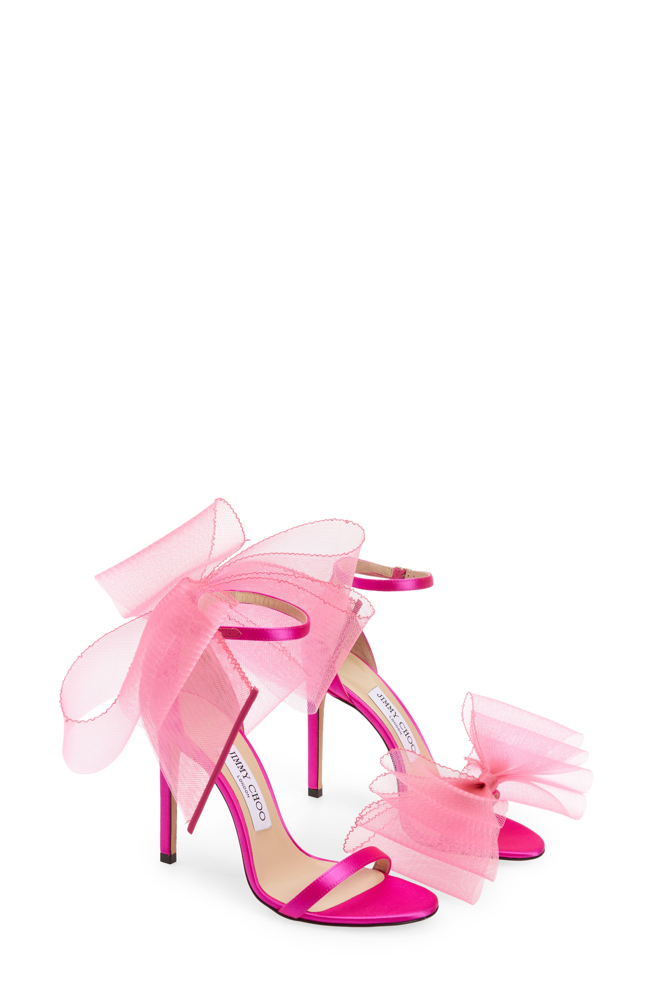 Aveline Bow Ankle Strap Sandal, Main, color, FUCHSIA/ FUCHSIA