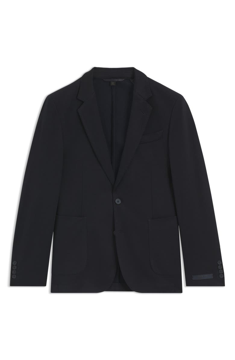 BOSS x Beckham Navy Cotton & Silk Blend Sport Coat, Alternate, color, Dark Blue