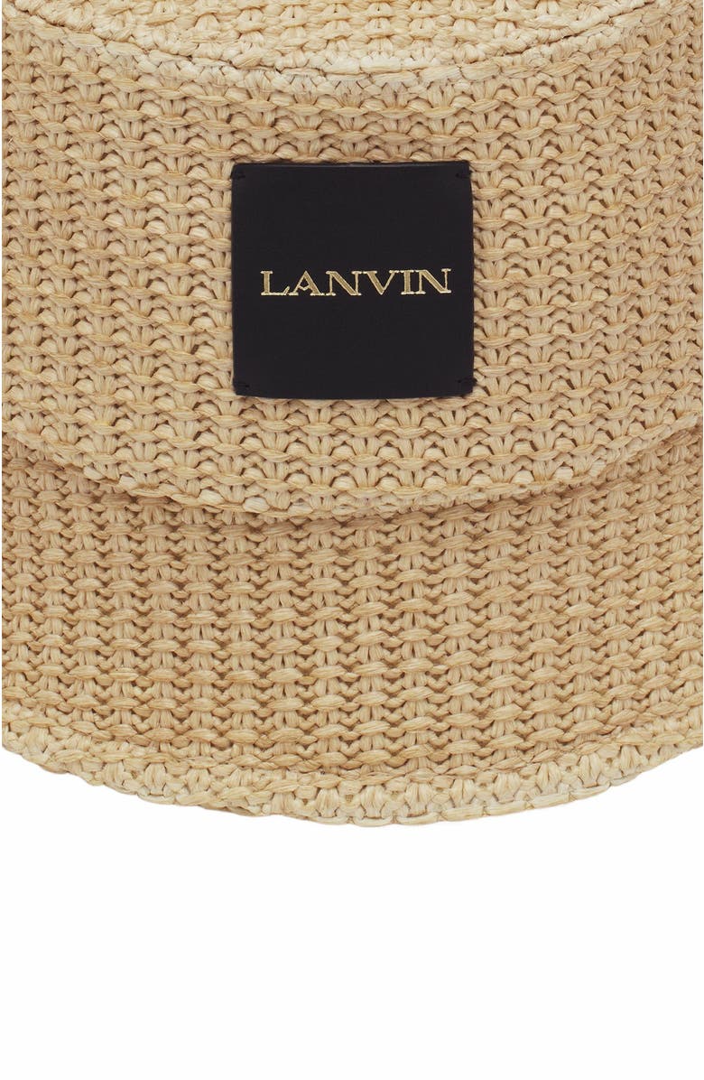 Lanvin Été Raffia Bucket Hat, Alternate, color, 