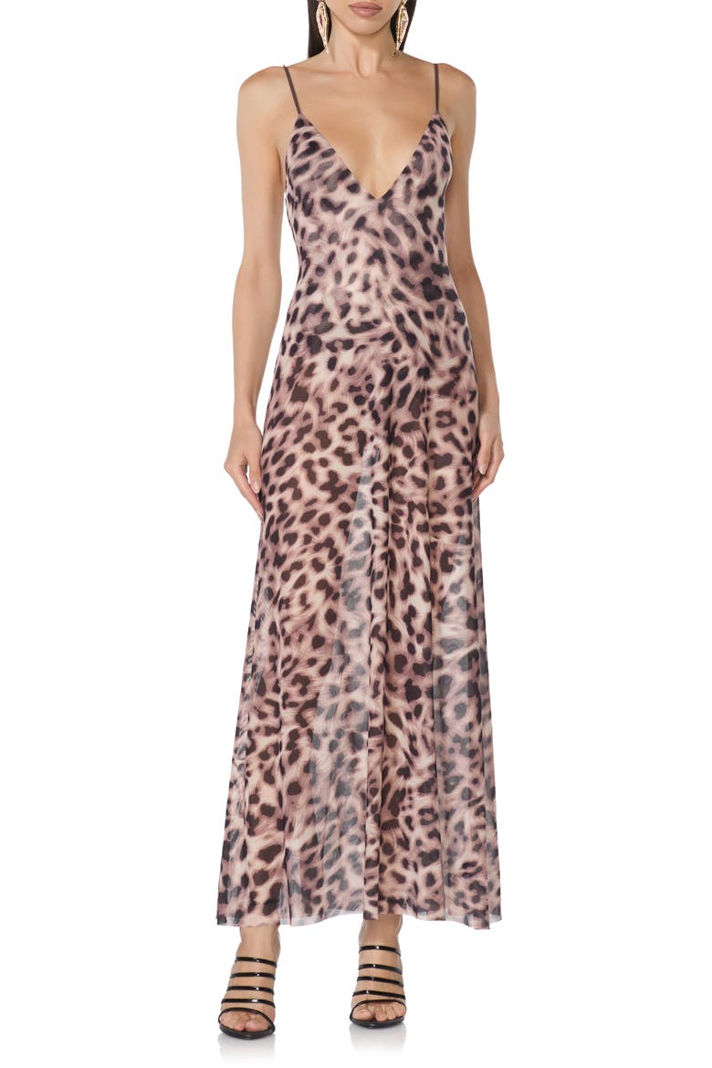 Leopard Print Maxi Dress, Main, color, WARMTH LEOPARD