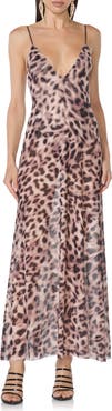 AFRM Leopard Print Maxi Dress