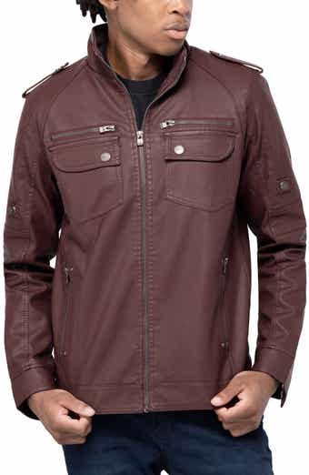 XRAY Faux Leather Utility Jacket