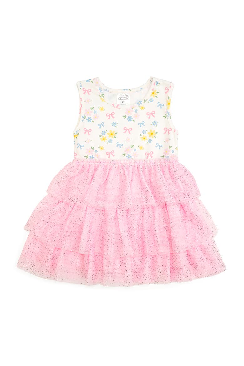 Sweet Floral Tank Tutu Dress, Main, color, Pink
