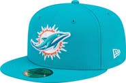 New Era Men's New Era Aqua Miami Dolphins 59FIFTY Fitted Hat