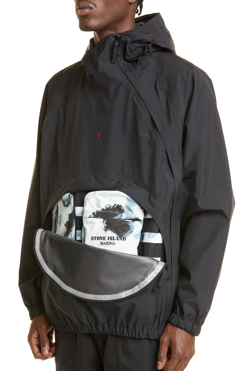 Stone Island Marina Waterproof Gore-Tex<sup>®</sup> Hooded Jacket, Alternate, color, 