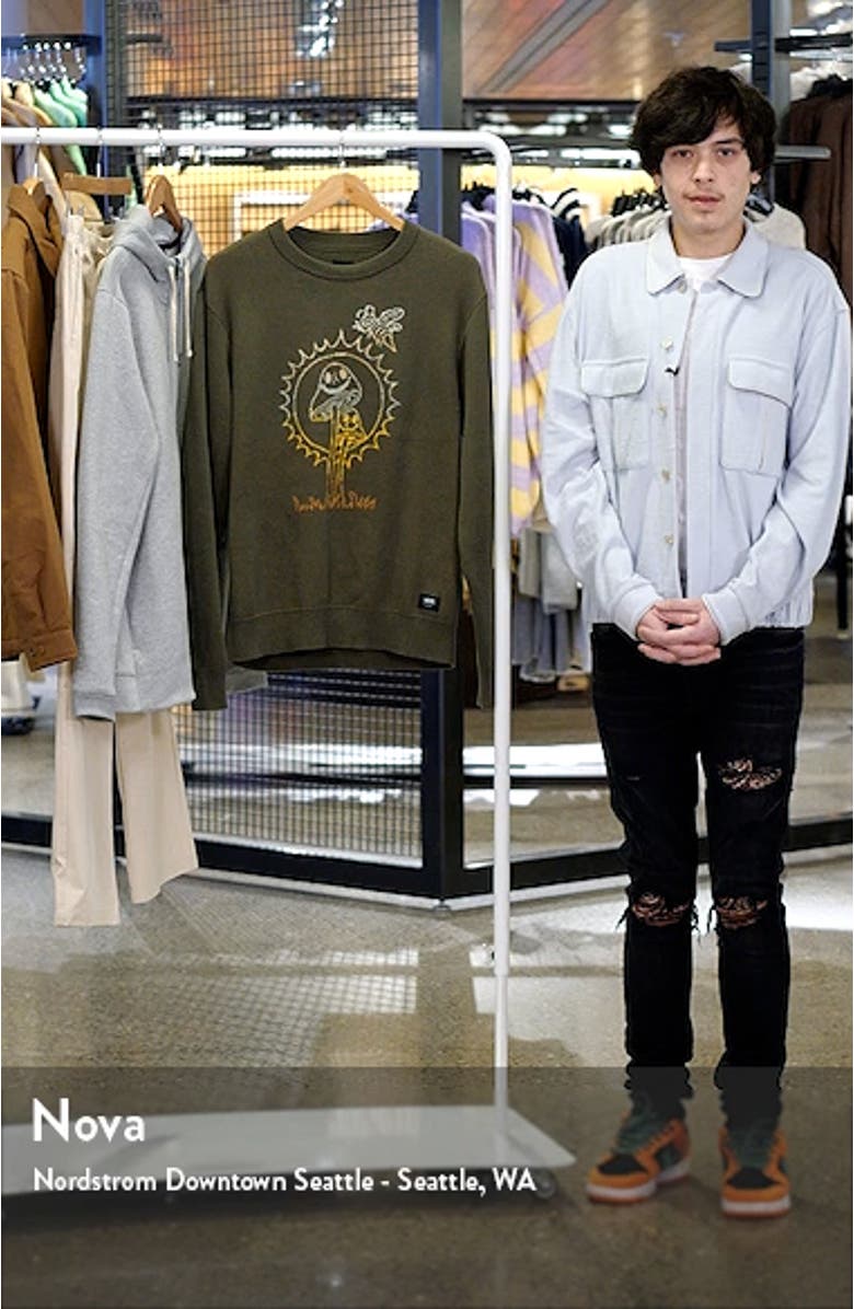 Plant Harmony Cotton Graphic Crewneck Sweater, sales video thumbnail